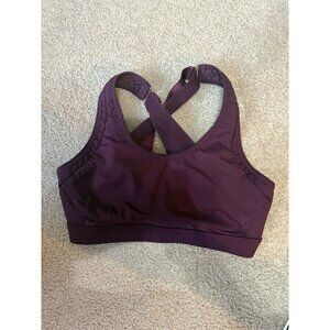 Fabletics Strappy Back Sports Bra Women’s Size Medium Burgundy